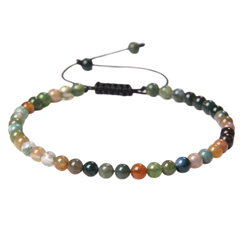 India Agates Boho Armband – Verstellbar, Handgemacht