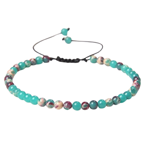 Turquoise Wave Boho Armband – Verstellbar, Handgemacht