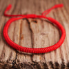 Buddhistisches Knoten Armband in rot
