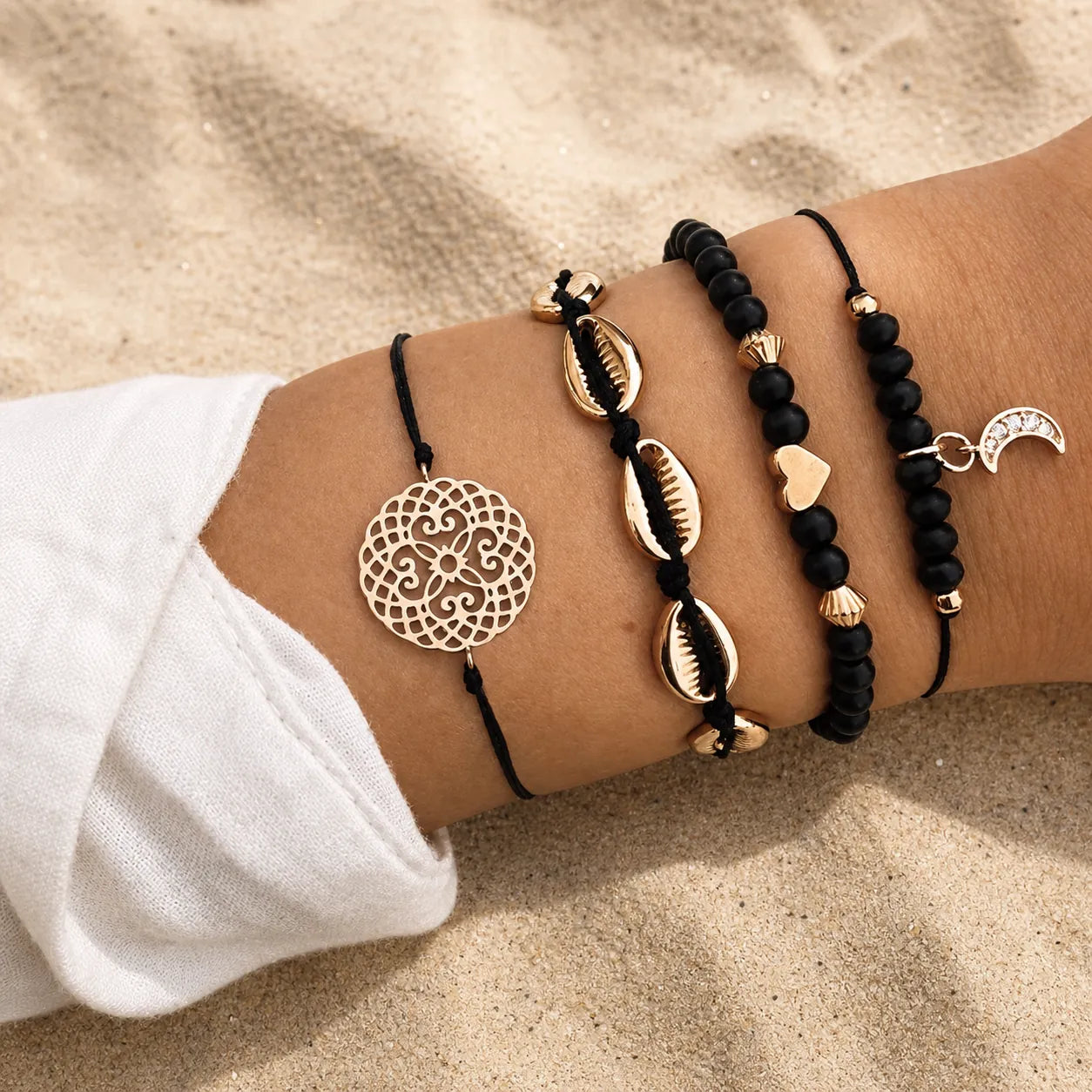 BRACELET SET Moon on light sand