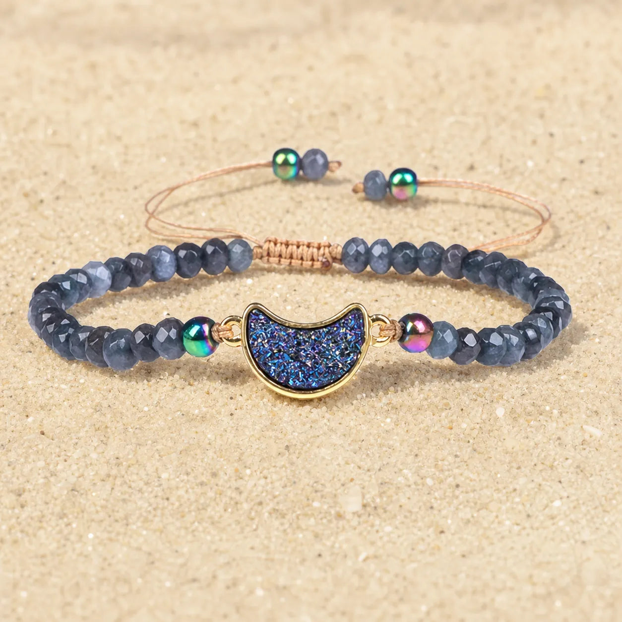 Chalcedon-Armband Saphir on light sand