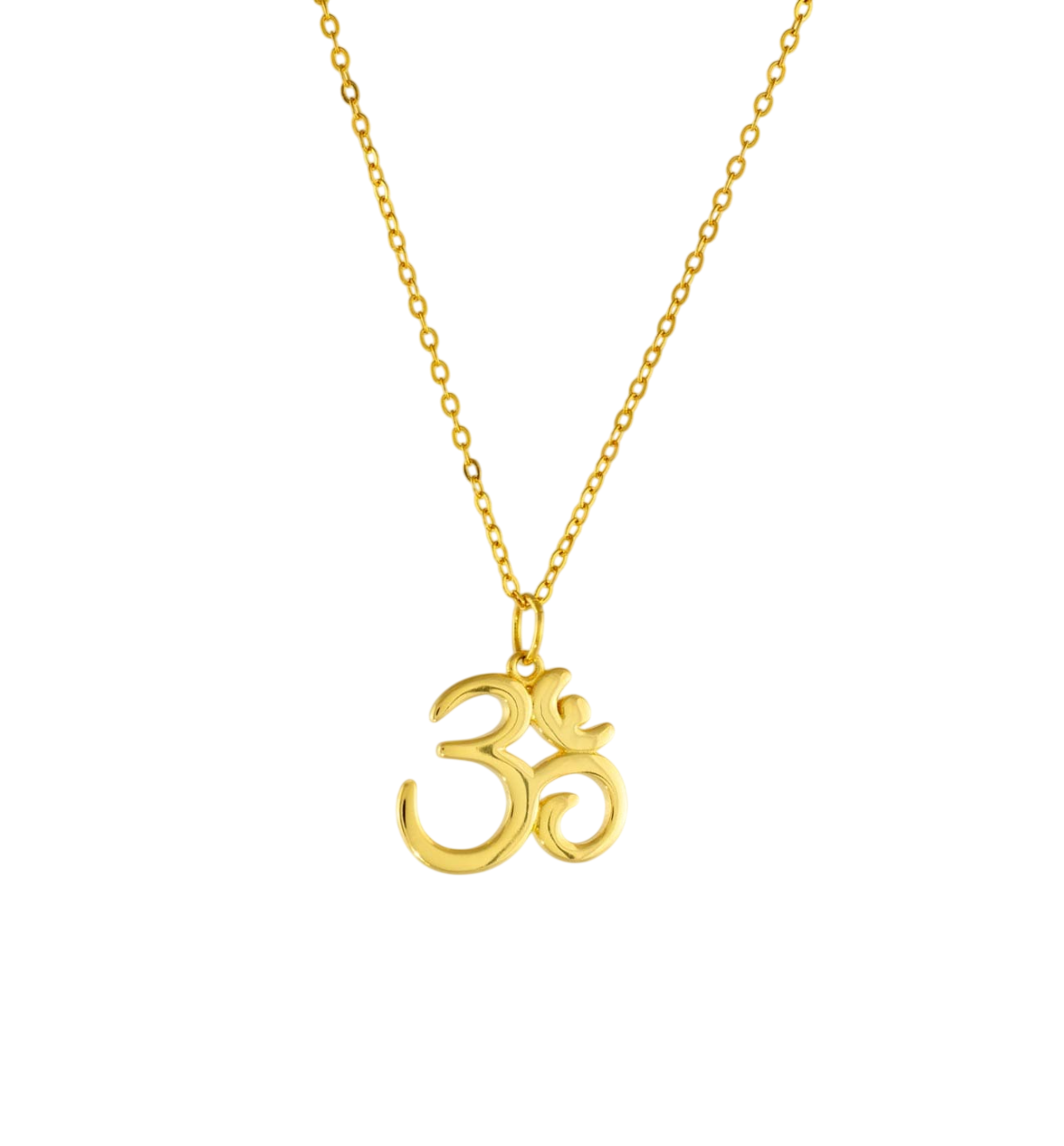 OM Halskette 925 Silber Vergoldet