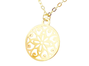 Goldene Mandala Halskette