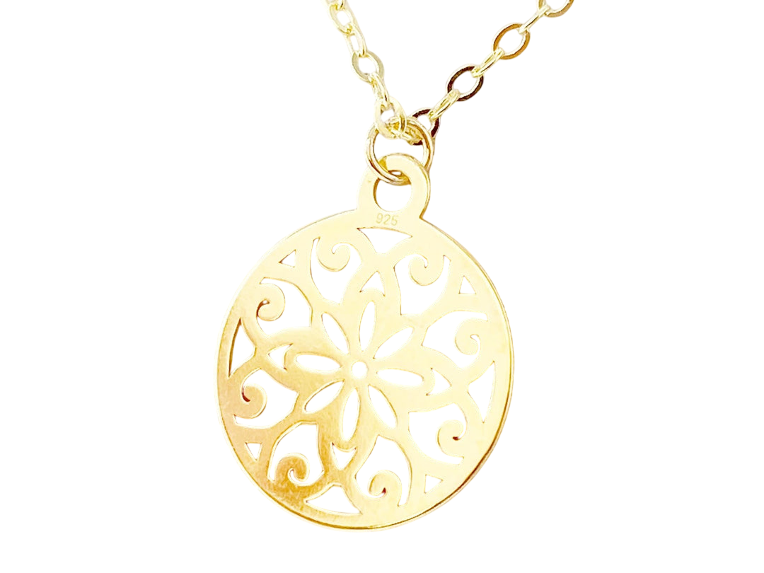 Goldene Mandala Halskette