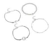 Boho Armband Set Silber 4-teilig
