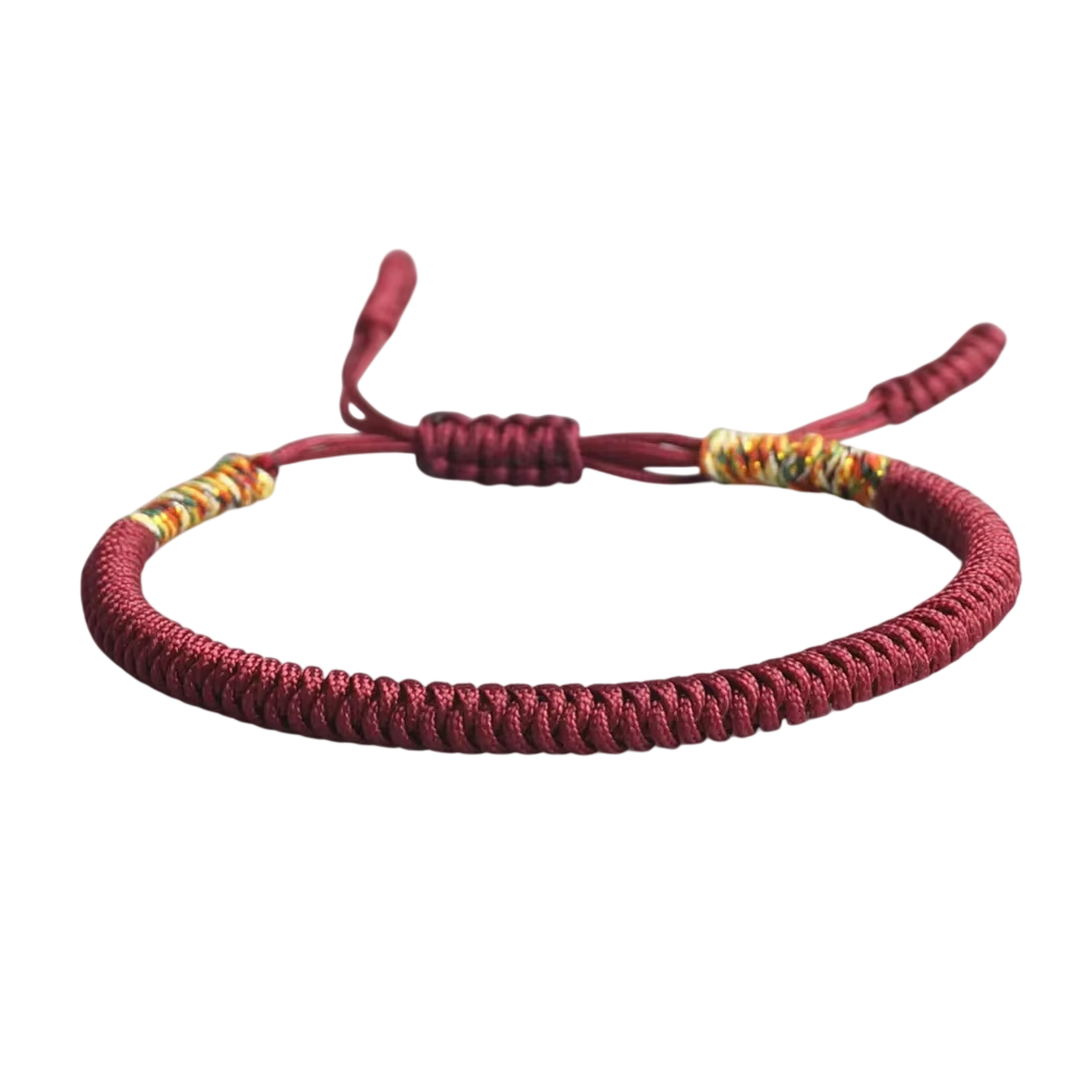 Tibetan Bracelet Bordeaux Red