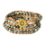 Boho Lederarmband mit Natursteinperlen