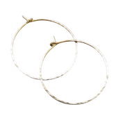 Creolen 30 mm gehämmert vergoldet