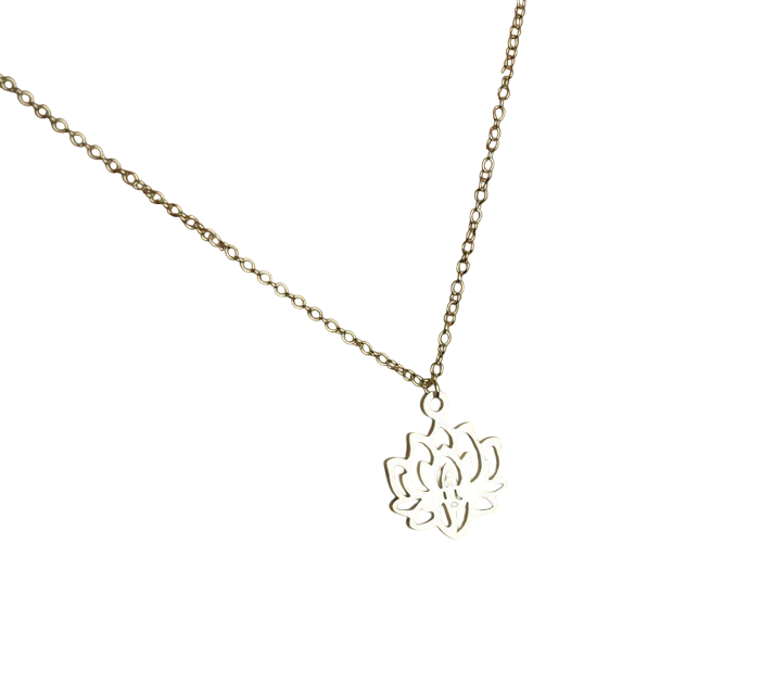 Lotusblüten Kette Silber – Filigraner Blume Anhänger