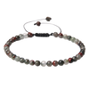 Blood Stone Boho Armband – Verstellbar, Handgemacht