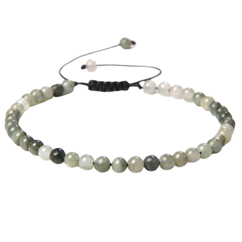 Grass Stone Boho Armband – Verstellbar, Handgemacht