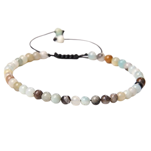 Amazonite Boho Armband – Verstellbar, Handgemacht