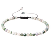 Tree Stripe Agate Boho Armband – Verstellbar, Handgemacht