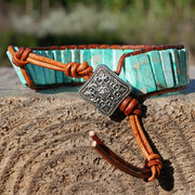 Armband Jaspis Leder.