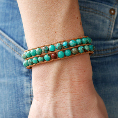 Jaspis Perlen Armband