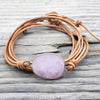 Rosenquarz Wickelarmband