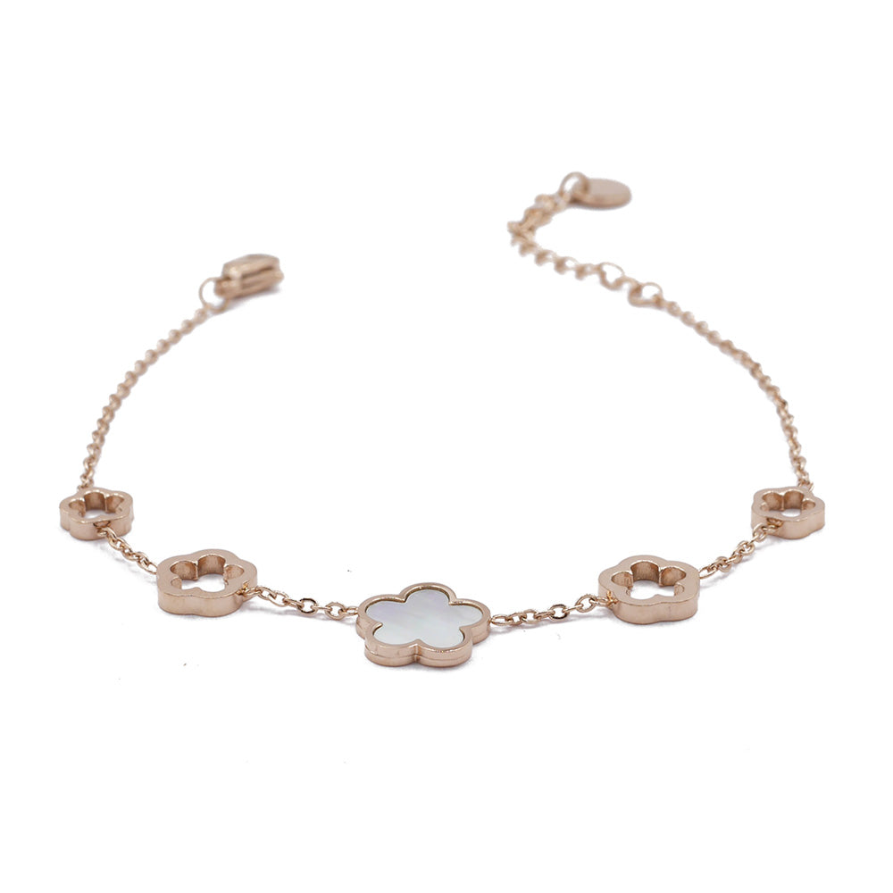 Blüten Ornament Armband, Rosegold