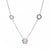 Blüten Ornament Kette, Silber Optik (versilbert)