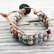Boho Naturstein Armband