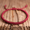 Buddhistisches Knoten Armband in rot