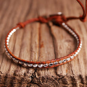 Filigranes Leder Armband Yoga