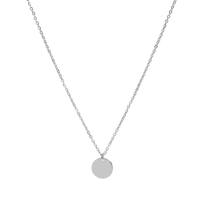 Silber Kette mit rundem Plättchen