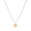 Kette mit rundem Plättchen in Gold Optik