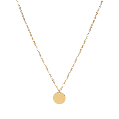 Kette mit rundem Plättchen in Gold Optik