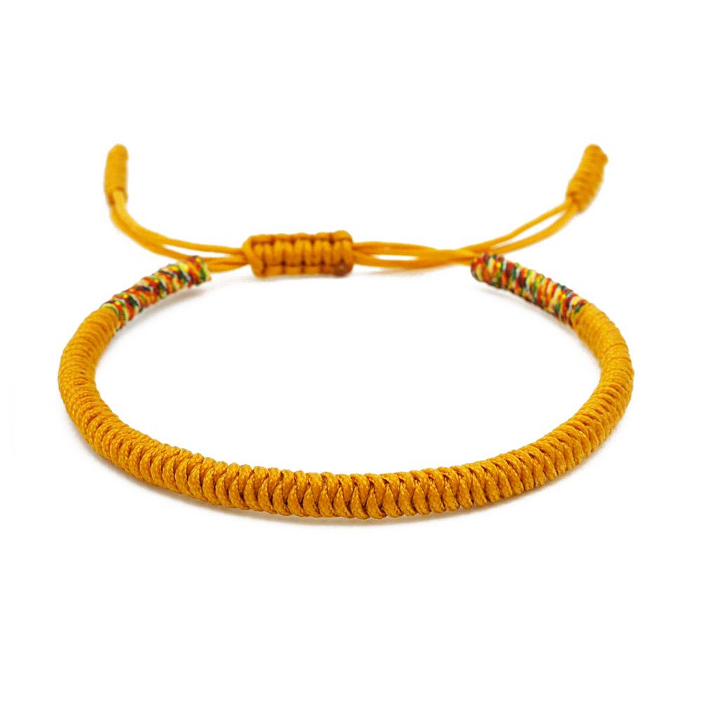 Tibetisches Knoten Armband in gelb