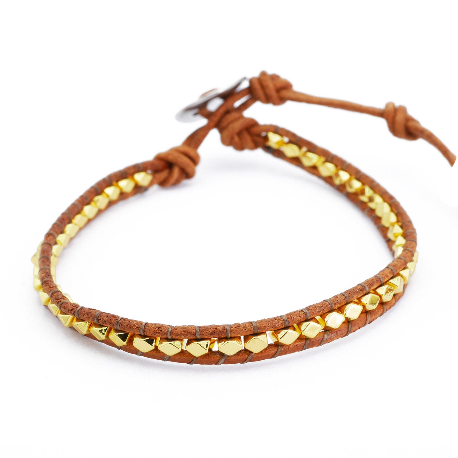 Lederarmband Gold