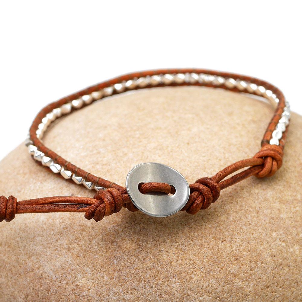 Lederarmband im Yoga Stil