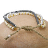 Howlith & Metall Perlen Armband