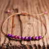 Naturstein Yoga Armband Lila
