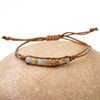 Amazonit Armband mit Wachsschnur