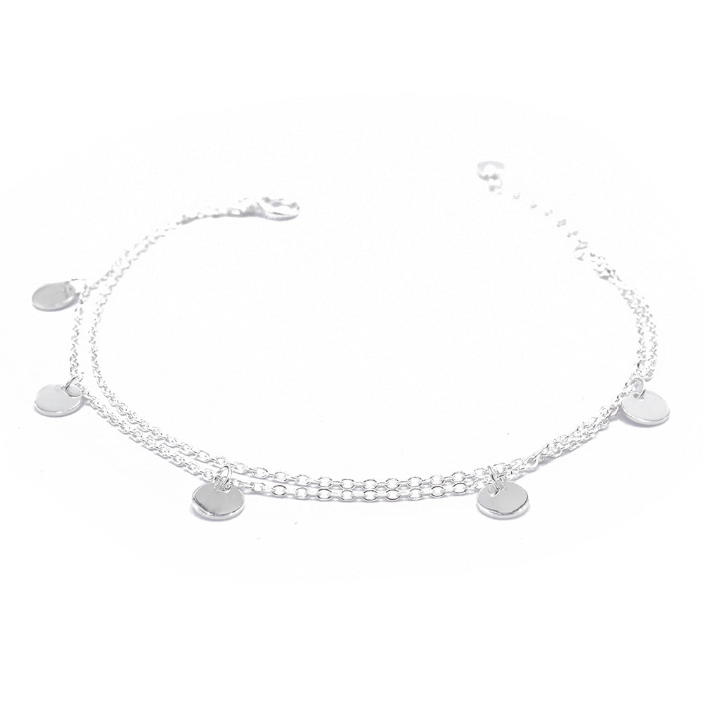 Plättchen Armband Silber