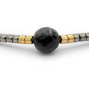 Rocailles Armband grau