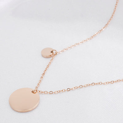 Rosegold Kette mit 2 Plättchen