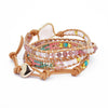 Rosenquarz Naturstein Wickelarmband