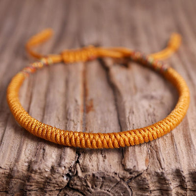 Tibetisches Knoten Armband gelb