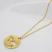 Weltkarte Halskette Gold