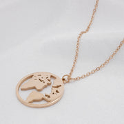Weltkugel Kette Rosegold