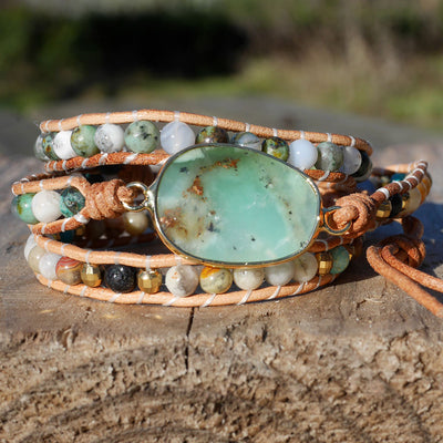 Wickel Armband Jade Onyx