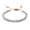Glas Armband grau glänzend