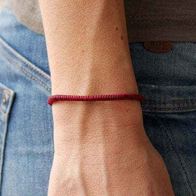 Tibetisches Armband dunkel rot
