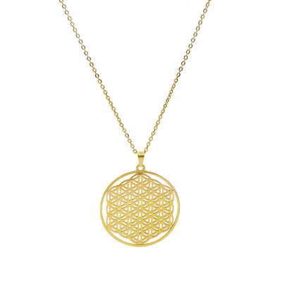 Blume des Lebens Kette Gold