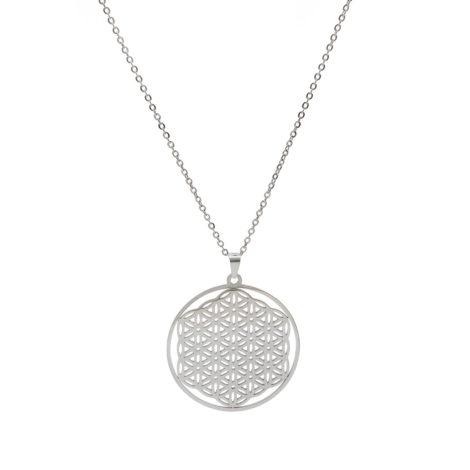 Blume des Lebens Kette Silber