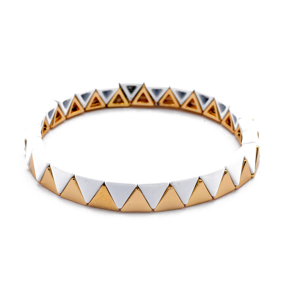 Boho Armband Weiss & Gold