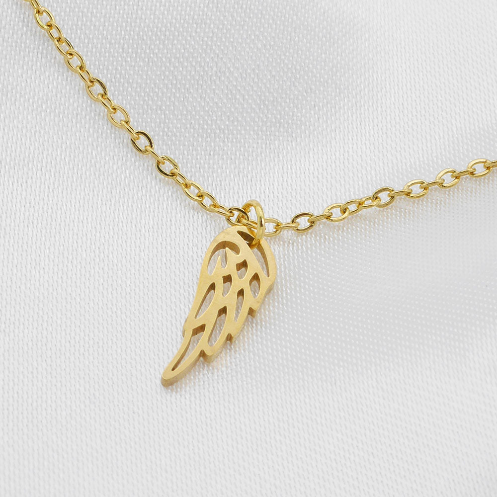 Flügel Halskette Gold (Edelstahl vergoldet)
