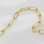glieder halskette gold (edelstahl vergoldet)