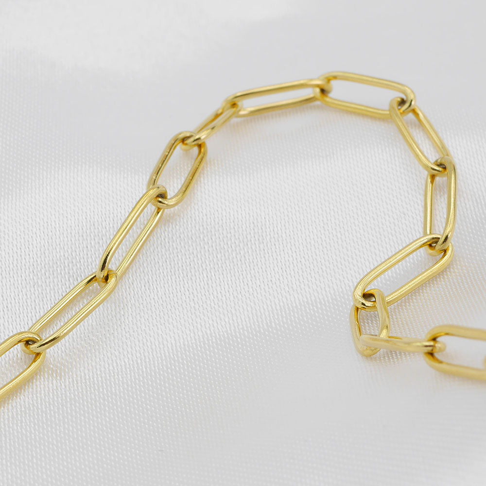 glieder halskette gold (edelstahl vergoldet)